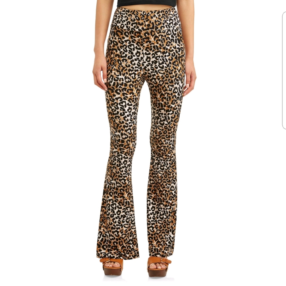 Flared pants cheetah pants